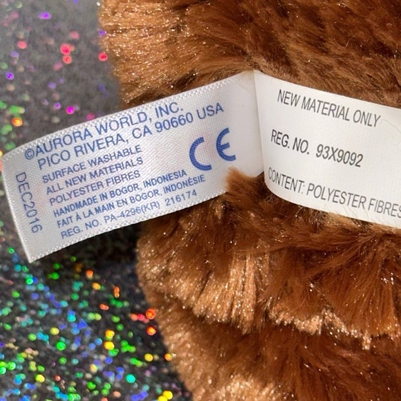 Aurora World MOOSE 14 Inch Plush Brown Stuffed Animal Moose Sitting - Picture 7 of 7